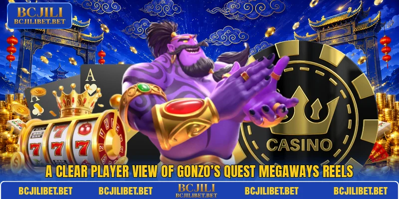 A clear player view of Gonzo’s Quest Megaways reels
