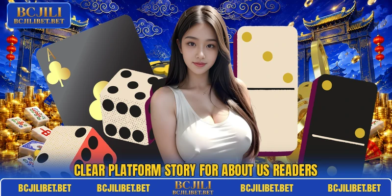 Clear platform story for about us readers Clear platform story for about us readers