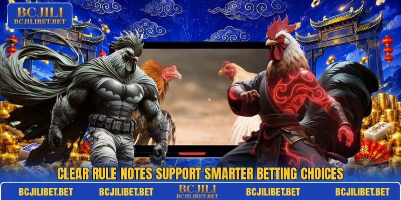 Clear rule notes support smarter betting choices