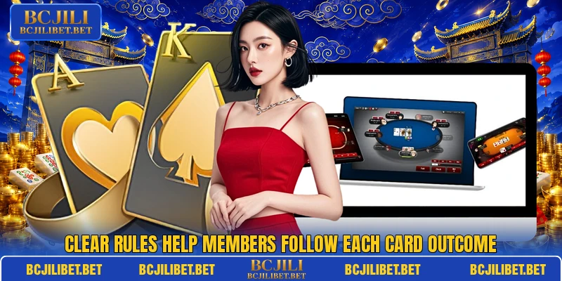 Clear rules help members follow each card outcome