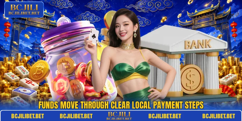 Funds move through clear local payment steps Funds move through clear local payment steps