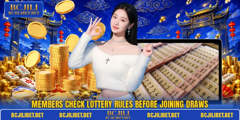 Members check lottery rules before joining draws