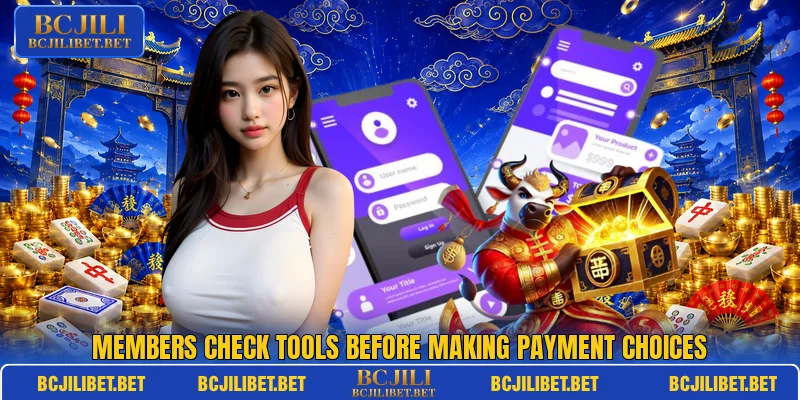 Members check tools before making payment choices