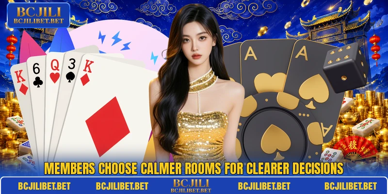 Members choose calmer rooms for clearer decisions