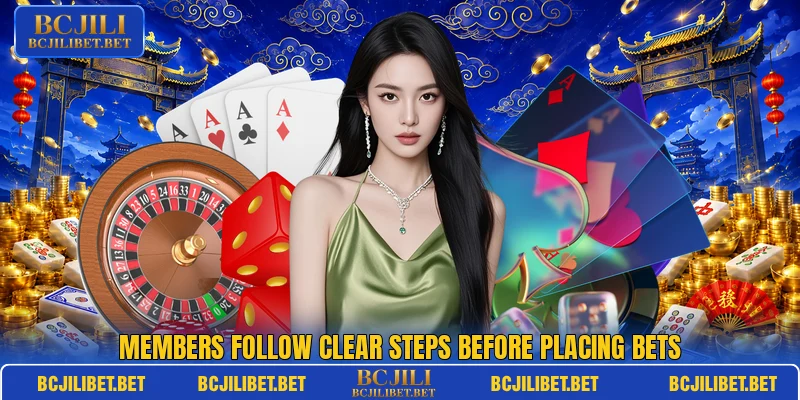 Members follow clear steps before placing bets