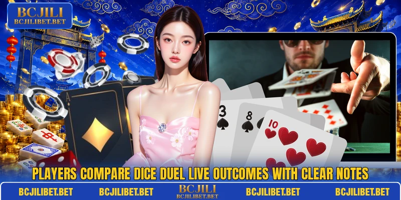 Players compare Dice Duel Live outcomes with clear notes