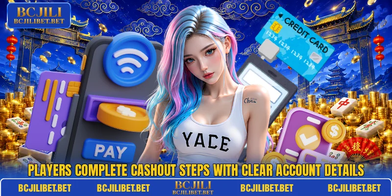 Players complete cashout steps with clear account details Players complete cashout steps with clear account details