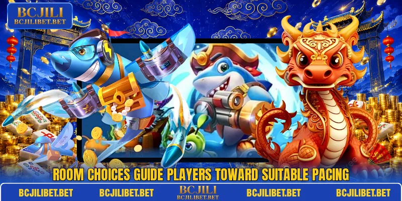 Room choices guide players toward suitable pacing