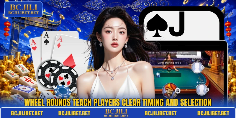 Wheel rounds teach players clear timing and selection Wheel rounds teach players clear timing and selection